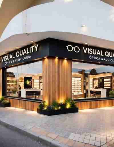 imagen de la fachada de la optica visual quality naquera
